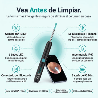VisiónClean – Limpiador de Oídos con Cámara HD