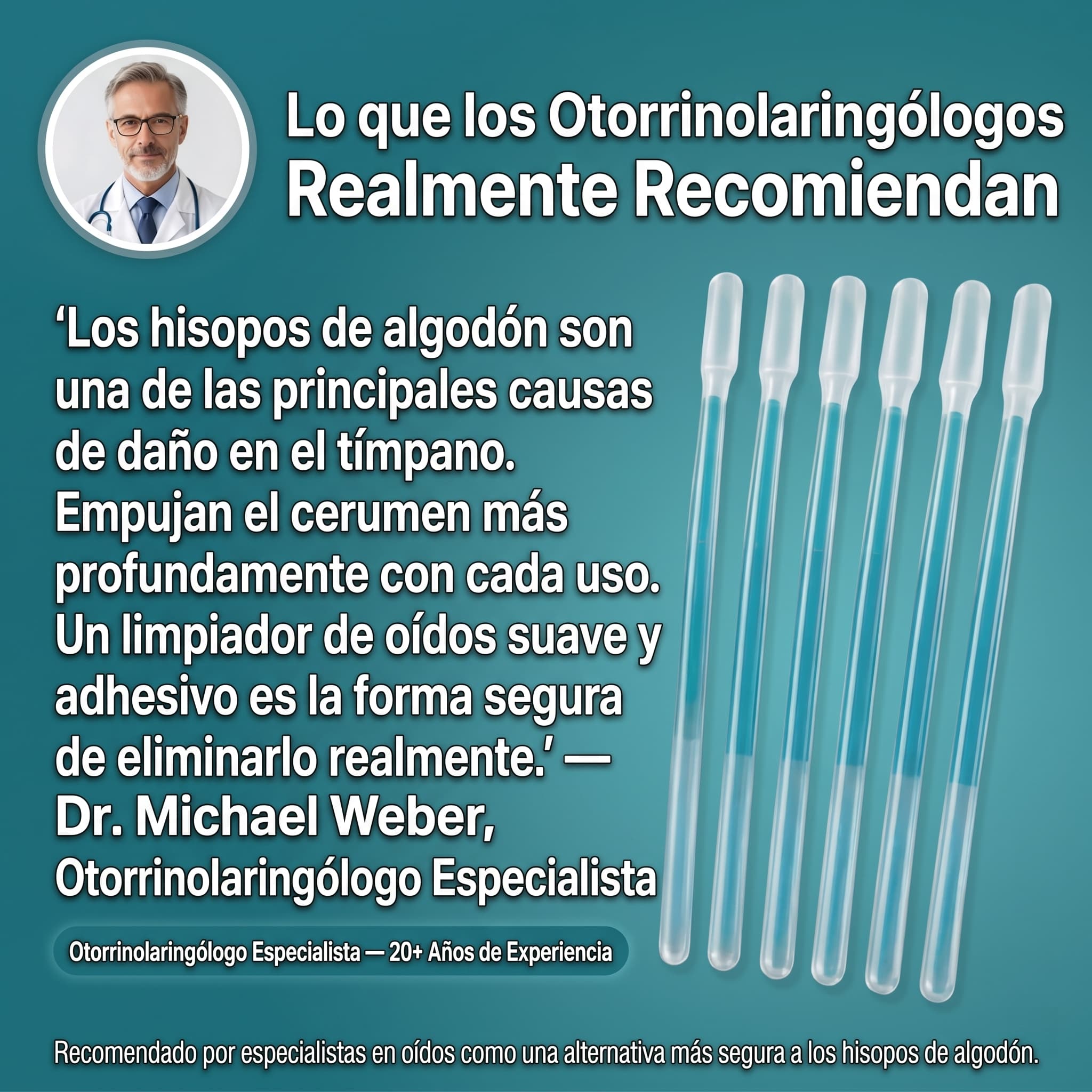 Limpiador Adhesivo de Oídos